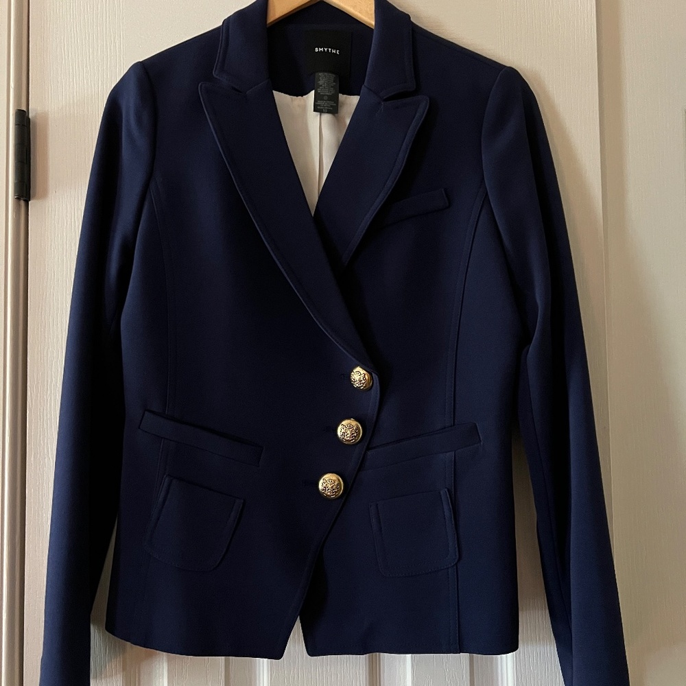 Smythe Single Waisted Blazer Blue Size 10 NWOT